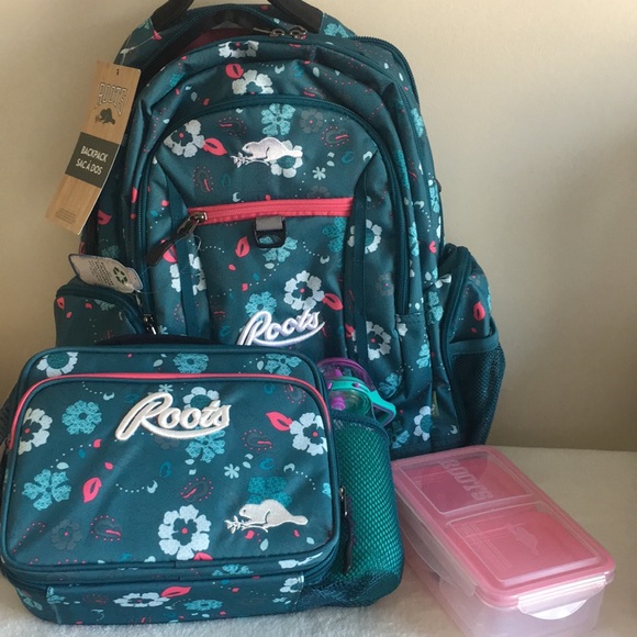 roots backpack and lunch bag